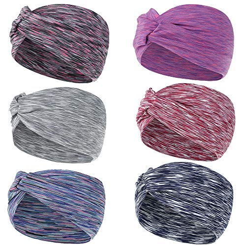 Non Slip Headbands for Women Yoga Sweatband, Stretchy Soft Running Wicking Head Sweat