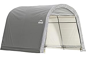ShelterLogic 10' x 10' Round Roof Steel Storage Shed