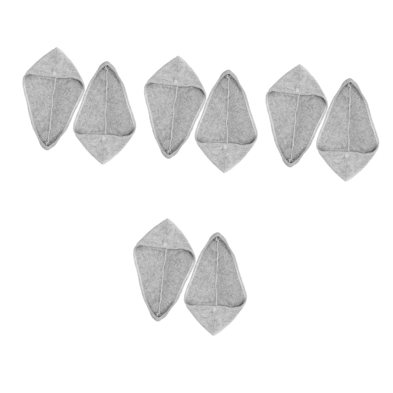 MAGICLULU 4 Juegos Gorro para Cabello Seco Gorro para Secar El Cabello Mojado Turbantes para Mujeres Gorra De Pelo Seco Mujer Toalla para Secar El Cabello Vellón De Coral Grey 2 Piezas * 4