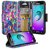Samsung Express Prime Case, Galaxy Sol Case, Galaxy J3 V Case, Galaxy Sky Case, [Kickstand] Pu Leath