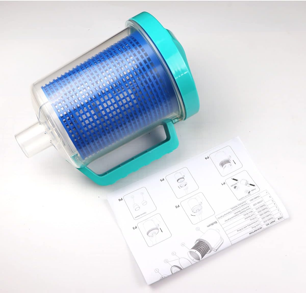 Inline Pool Leaf Canister,Pool Leaf Catcher for Pool Vacuum with 2 Skimmer Socks,for Pool Spa Swimming Pool Cleaner