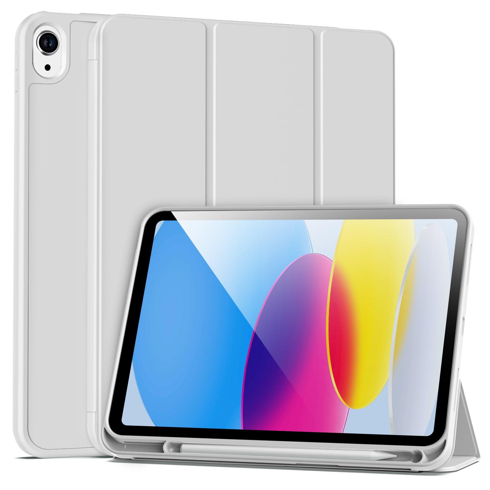 BFGTSJF Case for iPad (A16) 11th Generation 11 Inch 2025, iPad 10th Generation 10.9 inch 2022 with Pencil Holder, Auto Sleep/Wake, Slim Trifold Stand