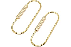 PPFISH Durable Brass Screw Lock Clip Key Chain Ring for Men Women