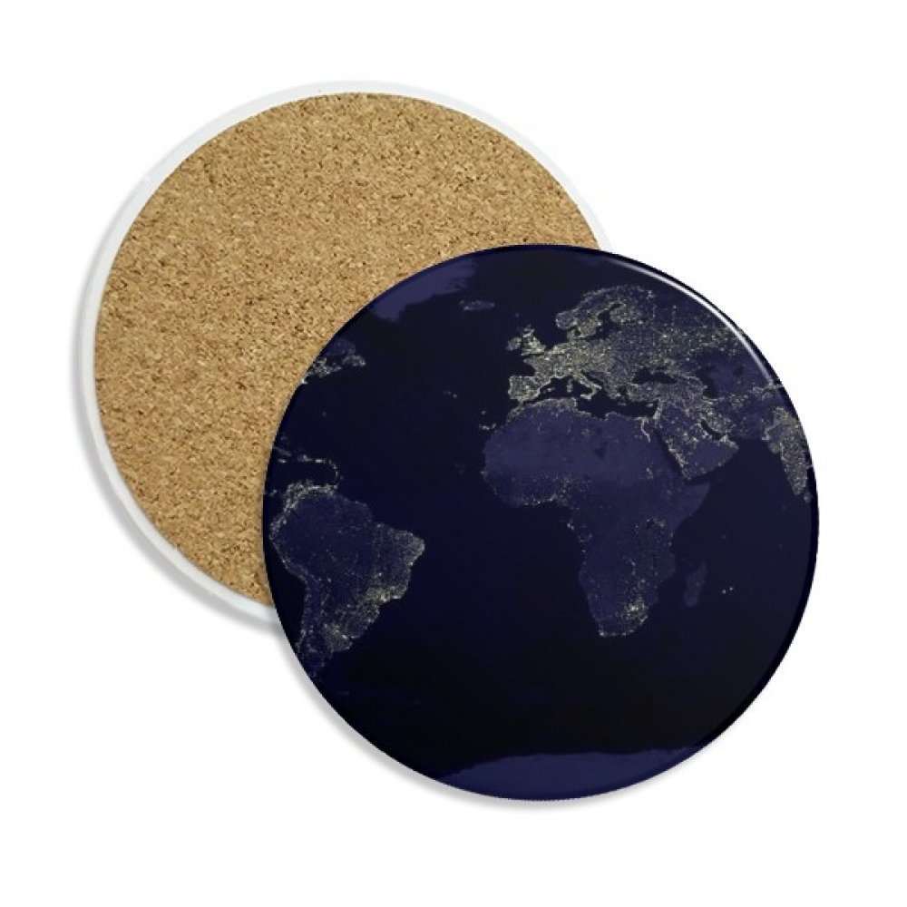 Dessous de verre céramique planète terre lot de 2 idée cadeau espace originale
