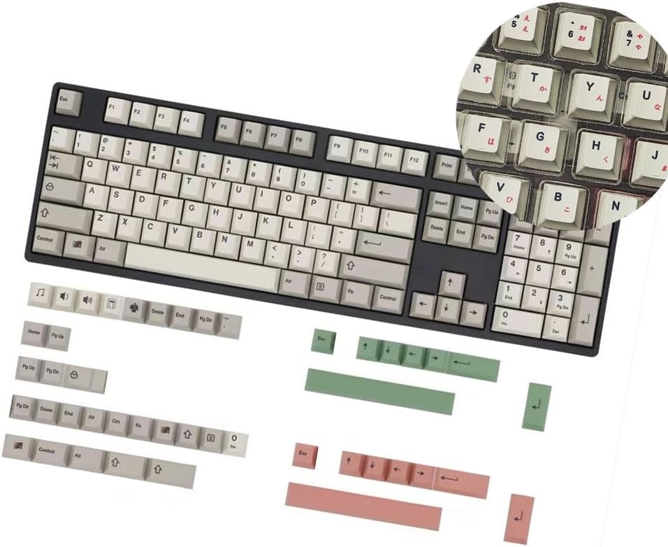 149 Key Backlight Keycaps Retro 9009 English/Korean/Japanese/Russian Keycap