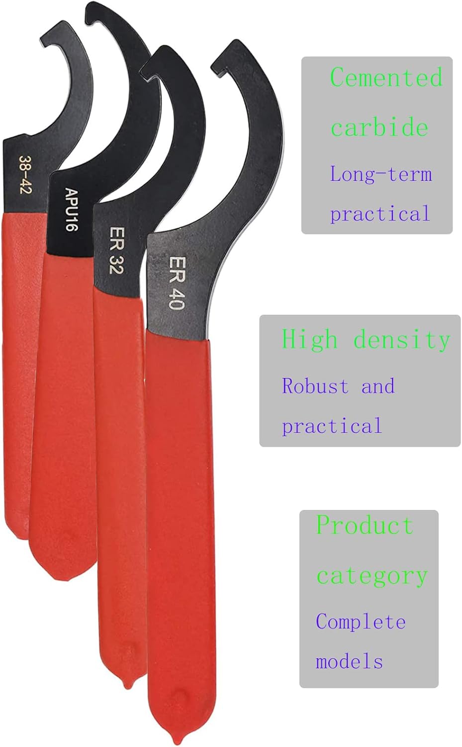 4 pcs Coilover Adjustment Spanner Wrench, Heavy Duty Steel C Spanner Set for Most Universal Coil Overs Shocks Adjustment and Suspension System