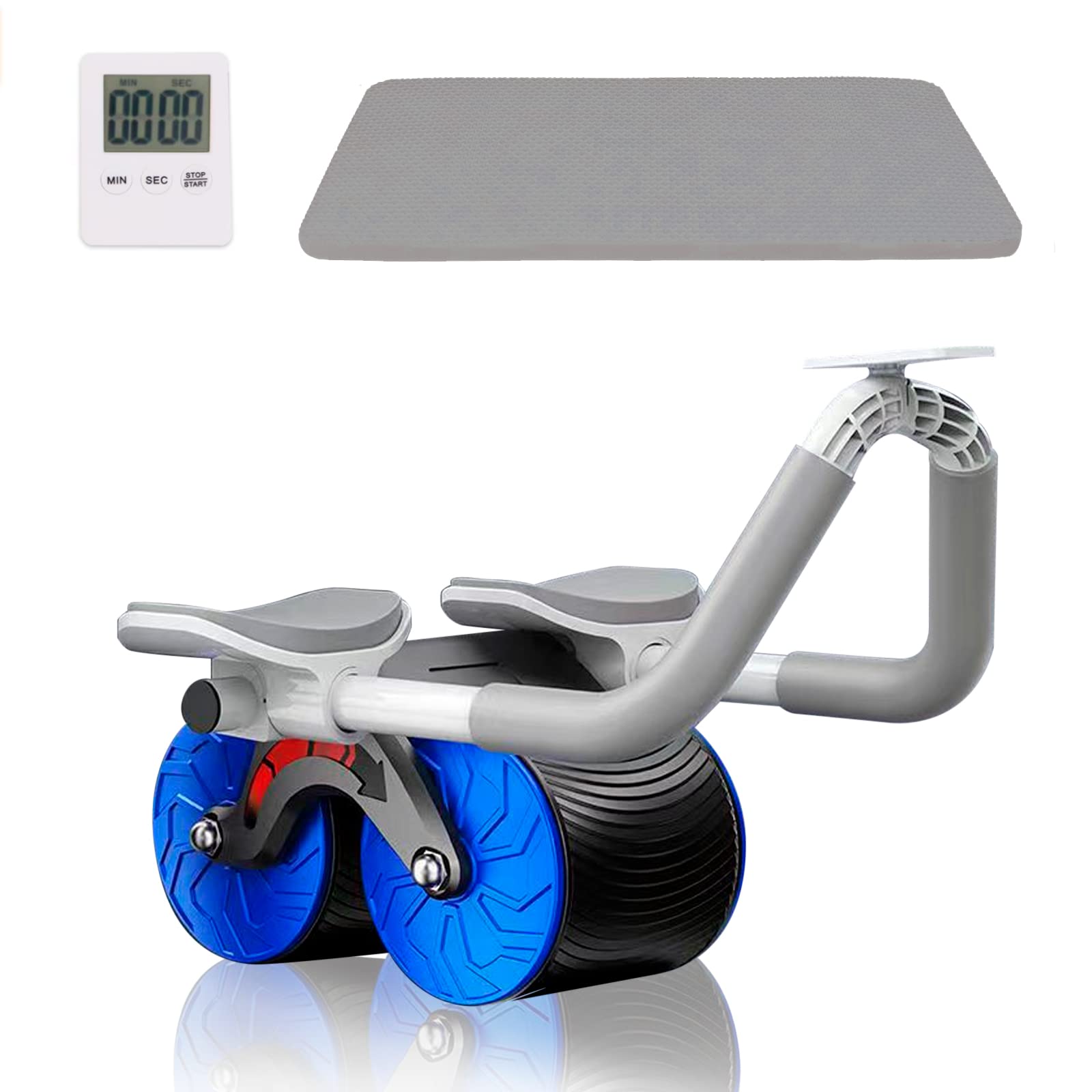 Automatic Rebound Abdominal Wheel - Ab Roller Wheel Exercise Equipment with Elbow Support, Domestic Abdominal Roller for Abs Workout, Core Strength Training for Beginners and Advanced Abdominal