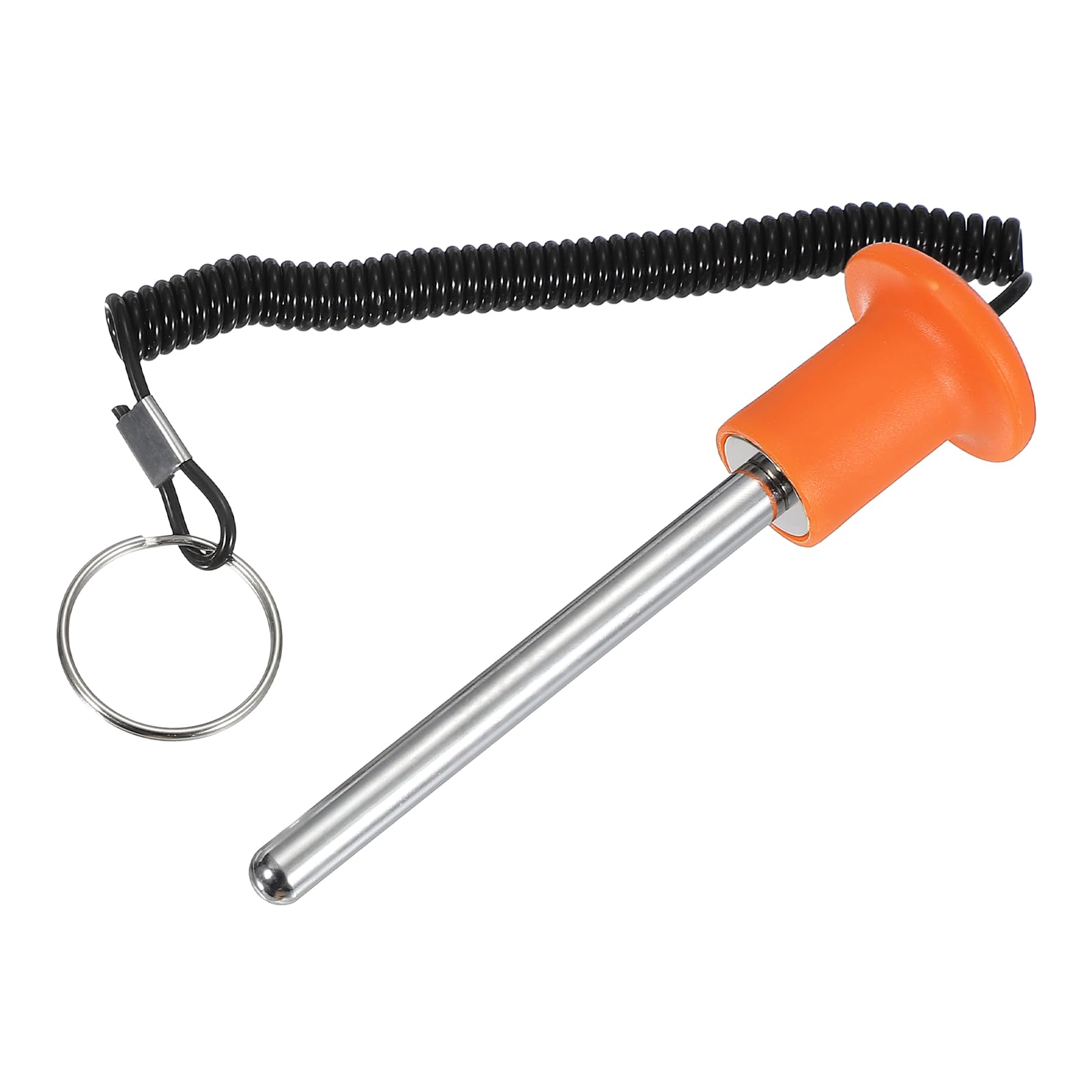 YELARXI Gym Pin, Weight Stack Pin Strength Training Lifting Equipment Replacement with Pull Rope 0.4 x 4.1 Inch & Orange -Fitting for (Home/Gym/Club/Machine Insert Accessories)