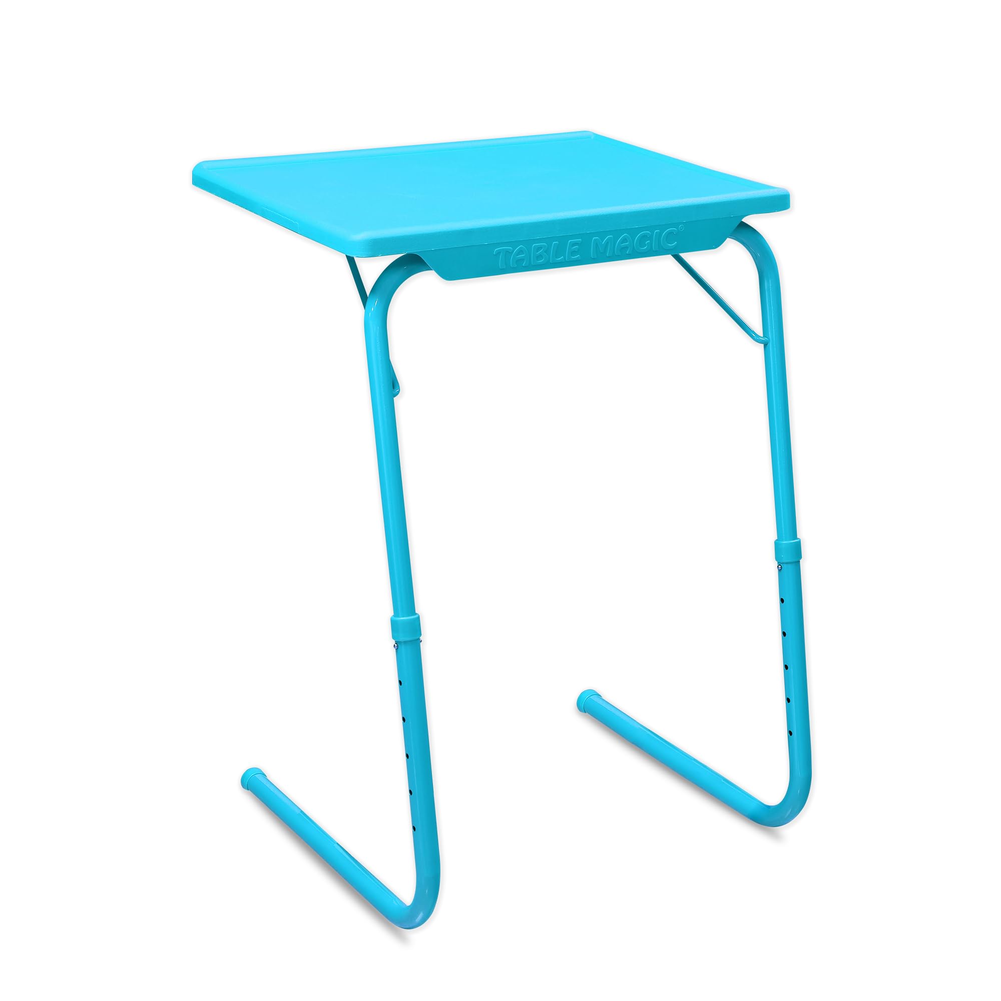 TABLE MAGIC – Multipurpose Height Adjustable Laptop Table Mat Finish, Lap Desk Work from Home & Study Desk Picnic Outdoor Tv Tray Table (TM Regular- AQ Blue, Large)