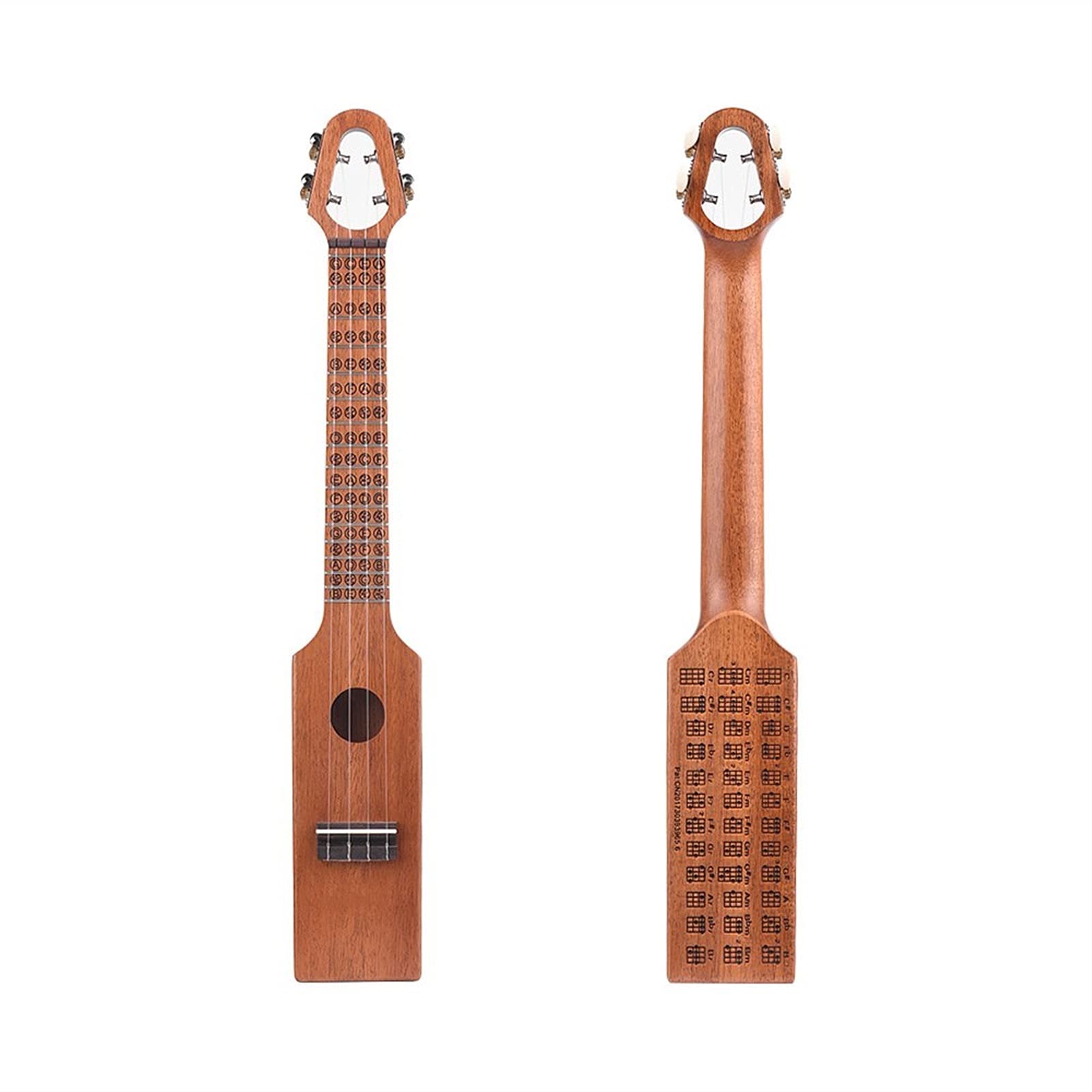 Ukulele koncertowe Początkujący Ukulele 23- calowy Akustyczny Ukulele Koncert Mahoniowy Rozmiar Kompaktowy Z Grawerowaną Skalą I Schematem Chord Case