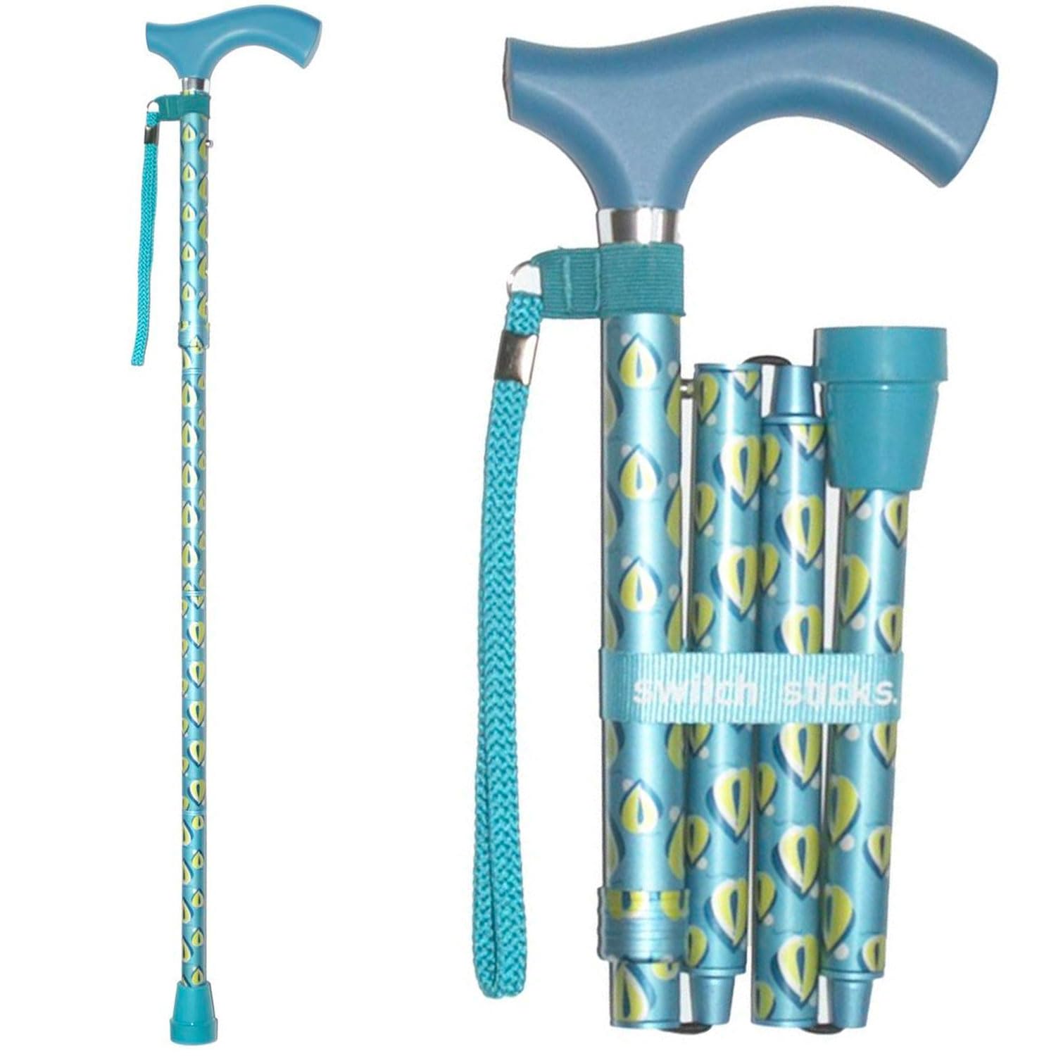 Switch Sticks Walking Cane for Men or Women, Foldable and Adjustable from 32-37 Inches, FSA and HSA Eligible