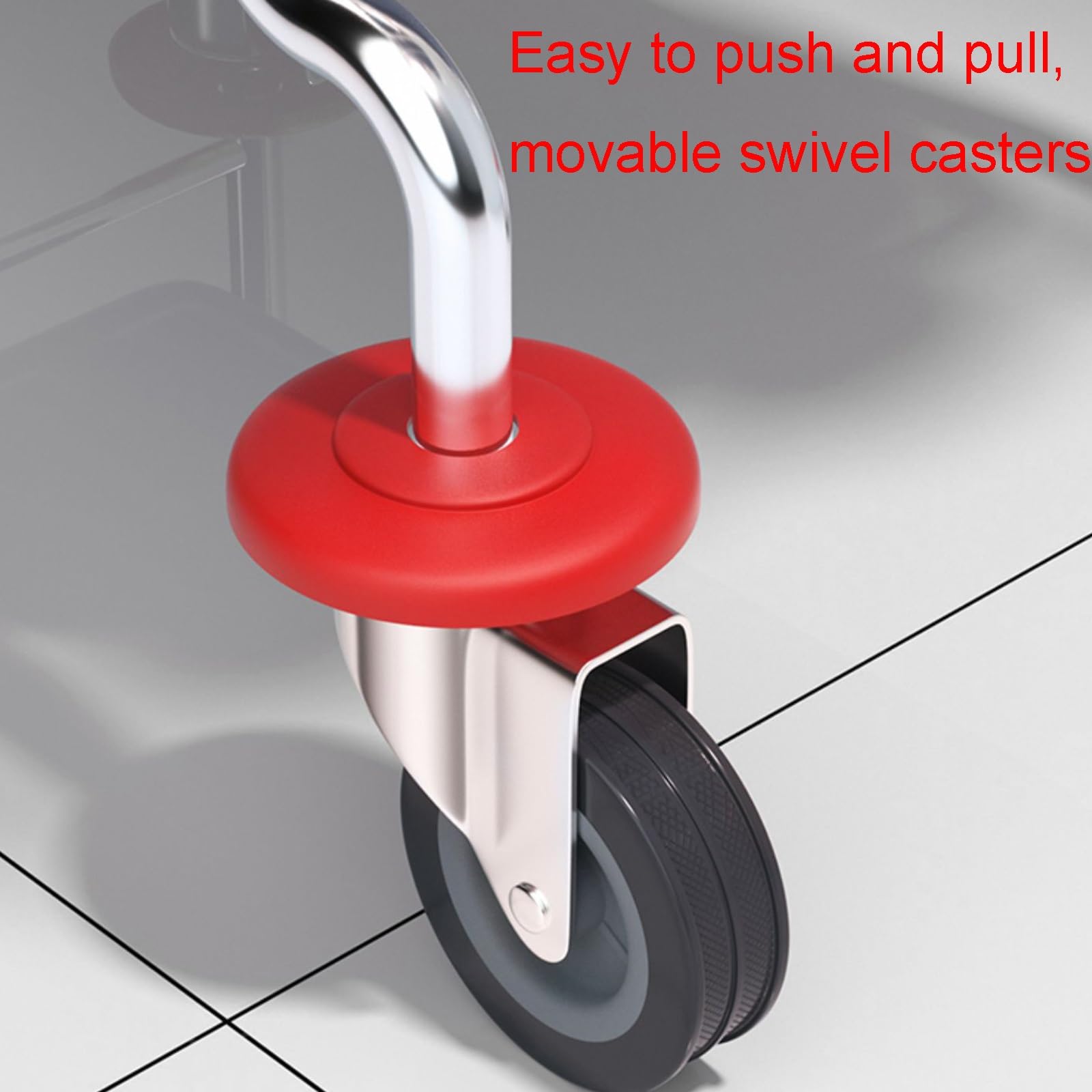 Chariot de service en acier inoxydable avec roulettes, résistant à la rouille pour l'hôtellerie et la restauration