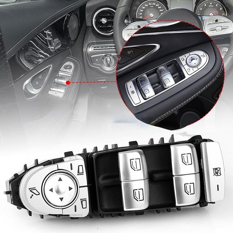 RuiWen Power Window Switch For Mercedes-Benz C300 GLC300 2015-2018 - Front Left Driver Side