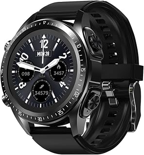 Toyfex 2 in 1 Smart Watch with Earbuds for Men JM03 Bluetooth Headset Earphone TWS HIFI Stereo Wireless Sports Tracke Music Play Smartwatch