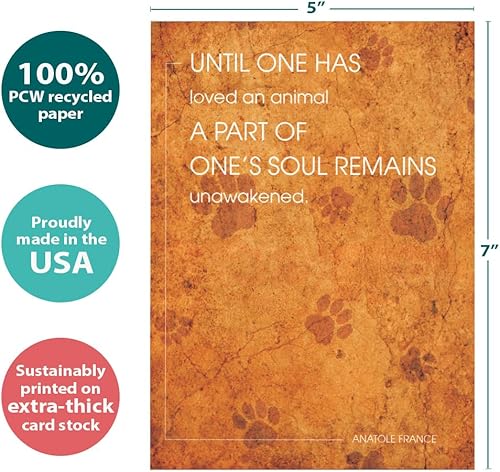 Miniatura 4 de Tree-Free Greetings Pet Sympathy - Paquete de 2 sobres a juego, respetuoso con el medio ambiente, fabricado en Estados Unidos, papel 100% reciclado,