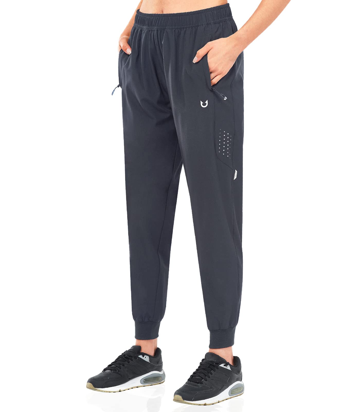 NORTHYARD Jogginghose Damen Leichte Schnelltrocknend Trainingshose Stretch Fitness Sporthose Lang Wasserdicht Wanderhose mit Reißverschlusstaschen