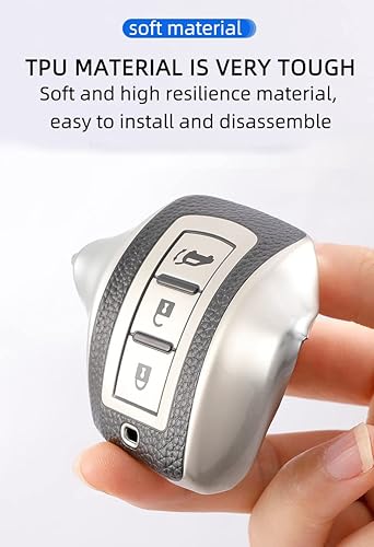 Miniatura 4 de ontto Protector de llavero para Mitsubishi Outlander Eclipse Cross ASX Mirage RVR Lancer - Funda para llave remota de automóvil, color rojo