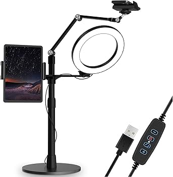 Amazon | SupeDesk リングライト付きスマホスタンド led Amazon | SupeDesk リングライト付きスマホスタンド led