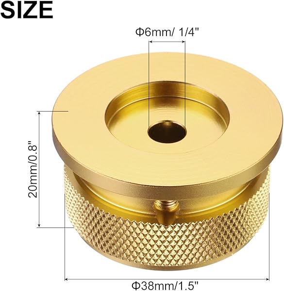Amazon.co.jp_ uxcell アルミポテンショメーターノブ1_4_x1.5_ ユニバーサルトップハットノブボリュームトーンコントロールノブ ギターベース用セットスクリュー付き 金色 _ 楽器・音響機器