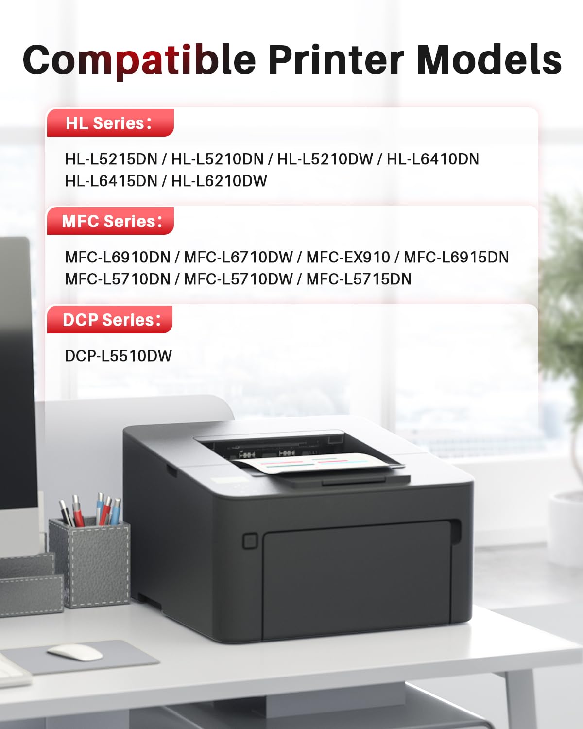 Halloya TN3600 TN-3600 Toner Compatibili per Brother TN3600 TN3600XL per HLL5210DN, HLL5210DW, HLL6210DW, DCPL5510DW, MFCL5710DN, MFCL5710DW, MFCL6710DW Stampanti (1 Nero)