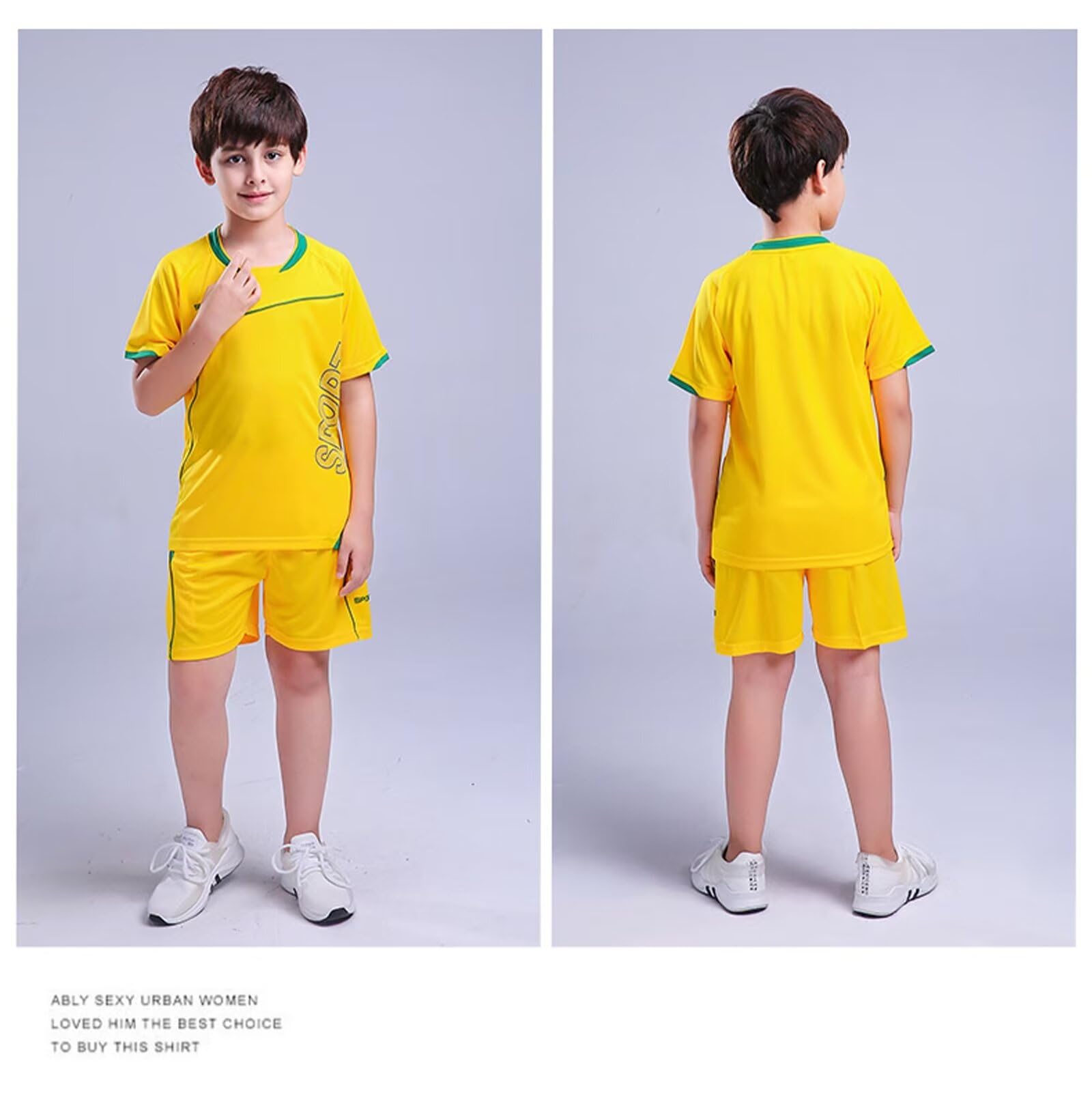 Maillot de Foot Enfant Maillots Domicile et Extérieur Soccer Jersey Ensemble Football Enfant Garçons Vêtement Sport Entrainement T-Shirt et Short Set