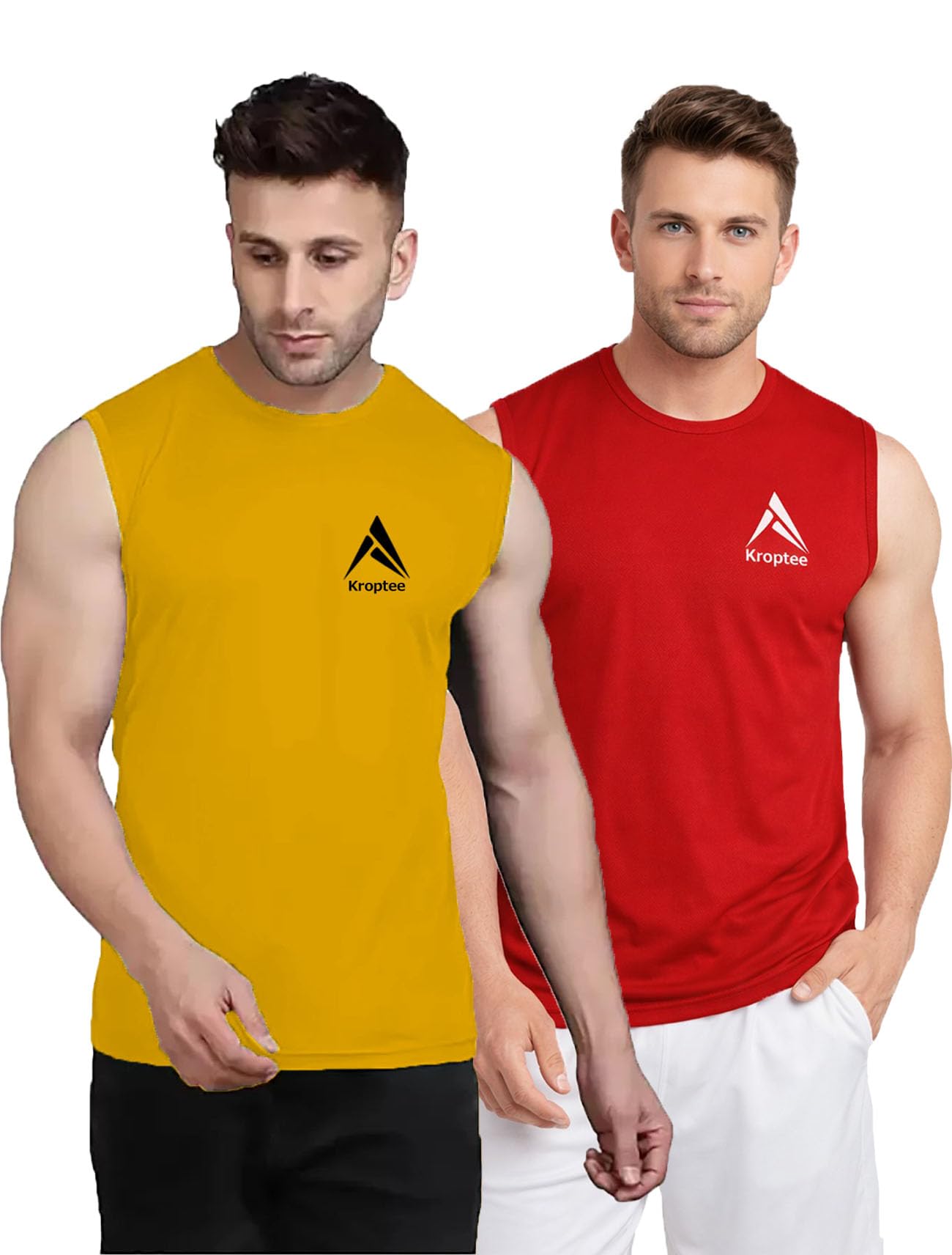 kroptee Stylish Vest for Men | Vest for Boys - Perfect for Gym Workouts,| Men's Tank Top Regular fit|Cotton Combo Pack of 2 Sports Vest-picture-43