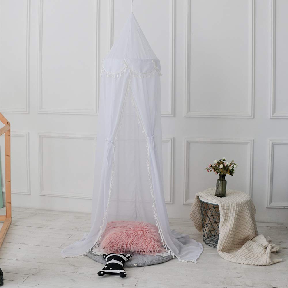 Tenda sensoriale, Baldacchino da Letto Rotondo a Cupola Baldacchino da Letto for Tenda da Gioco Princess con Nappa for la Decorazione della Camera da Letto