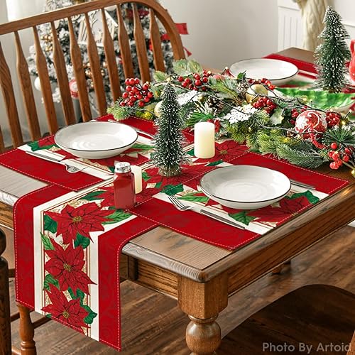 Artoid Mode Watercolor Poinsettia Red Christmas