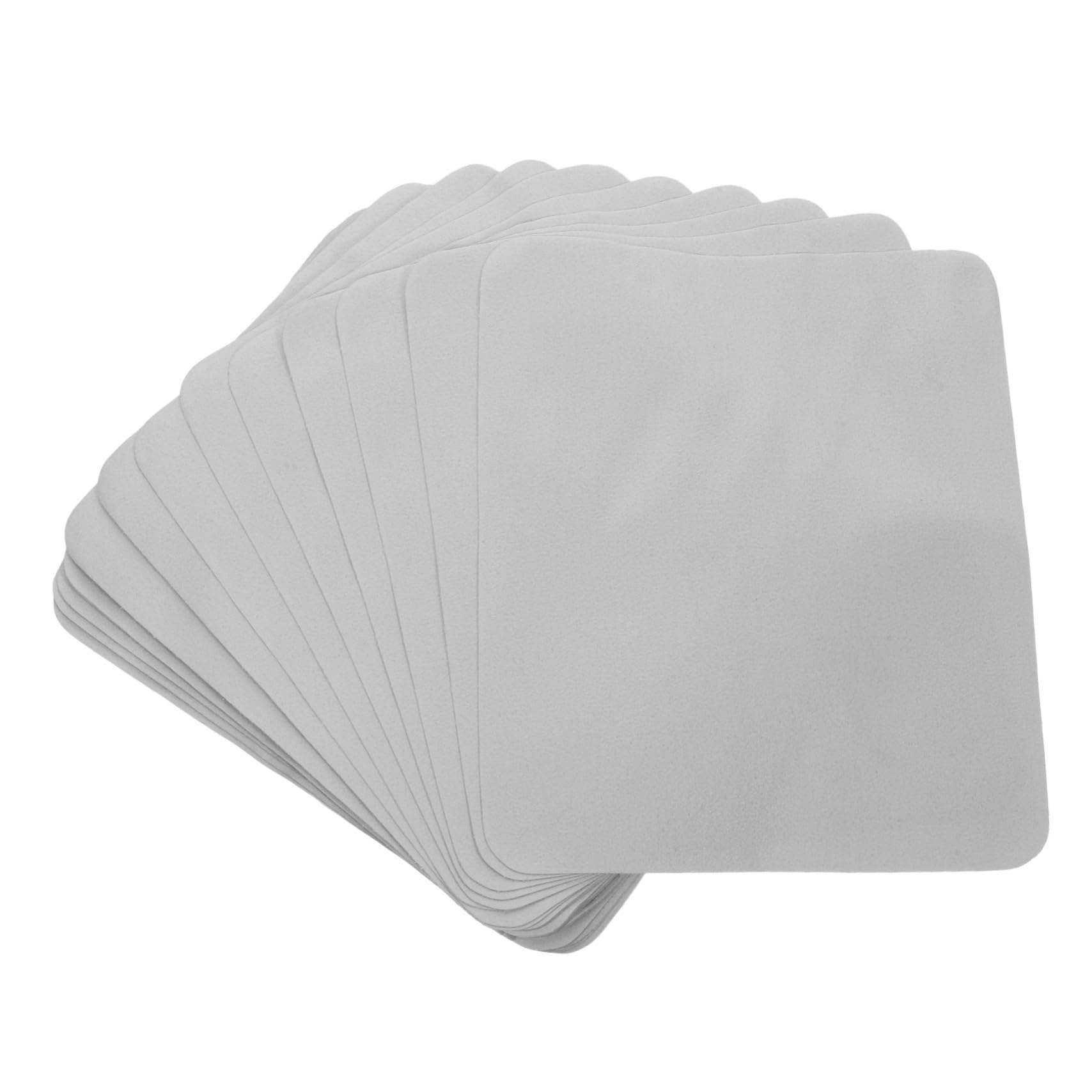 Mikikit 100piezas Paño de Microfibra para Gafas de Terciopelo Paño Suave para Limpiar Lentes Toallitas de Microfibra para Pantallas de Teléfonos Color Gris para Uso Diario