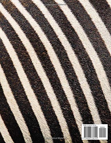 Notebook: Zebra Print Theme Cover Journal Cahier Large: 8.5 x 11 100 Lined Pages Notebook for Notes Observations, Ideas - Image 2