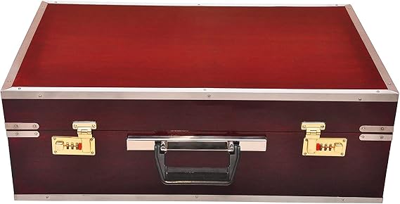 Original Superbrass American Pinewood 9-Stopper 3½ Octaves Portable Folding Indian Harmonium with Special Reeds + Fiberglass Case