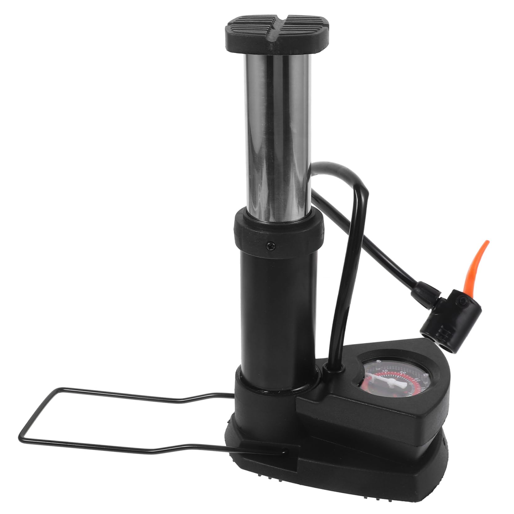 Toyvian Fahrradpumpe Hochdruck Luftpumpe für Reifen Multifunktionale Fußpumpe mit Manometer für Fahrräder Motorräder und Bälle und Kompakt für Unterwegs