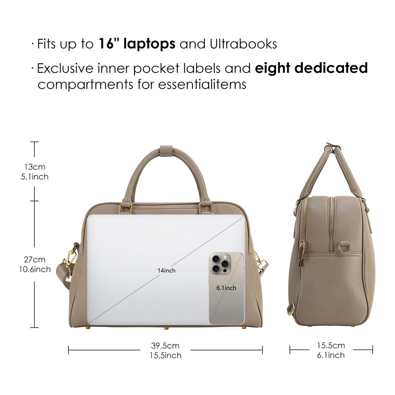 VICTORIA HYDE Mochila convertible para portátil de 14"