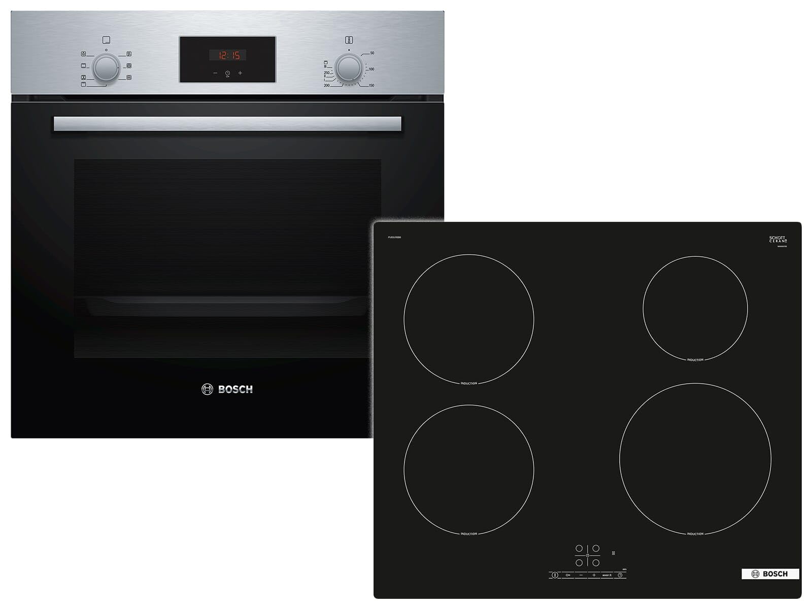 Bosch HBD231BR60 Set Backofen HBF133BR0 + Induktionskochfeld PUE61RBB6E