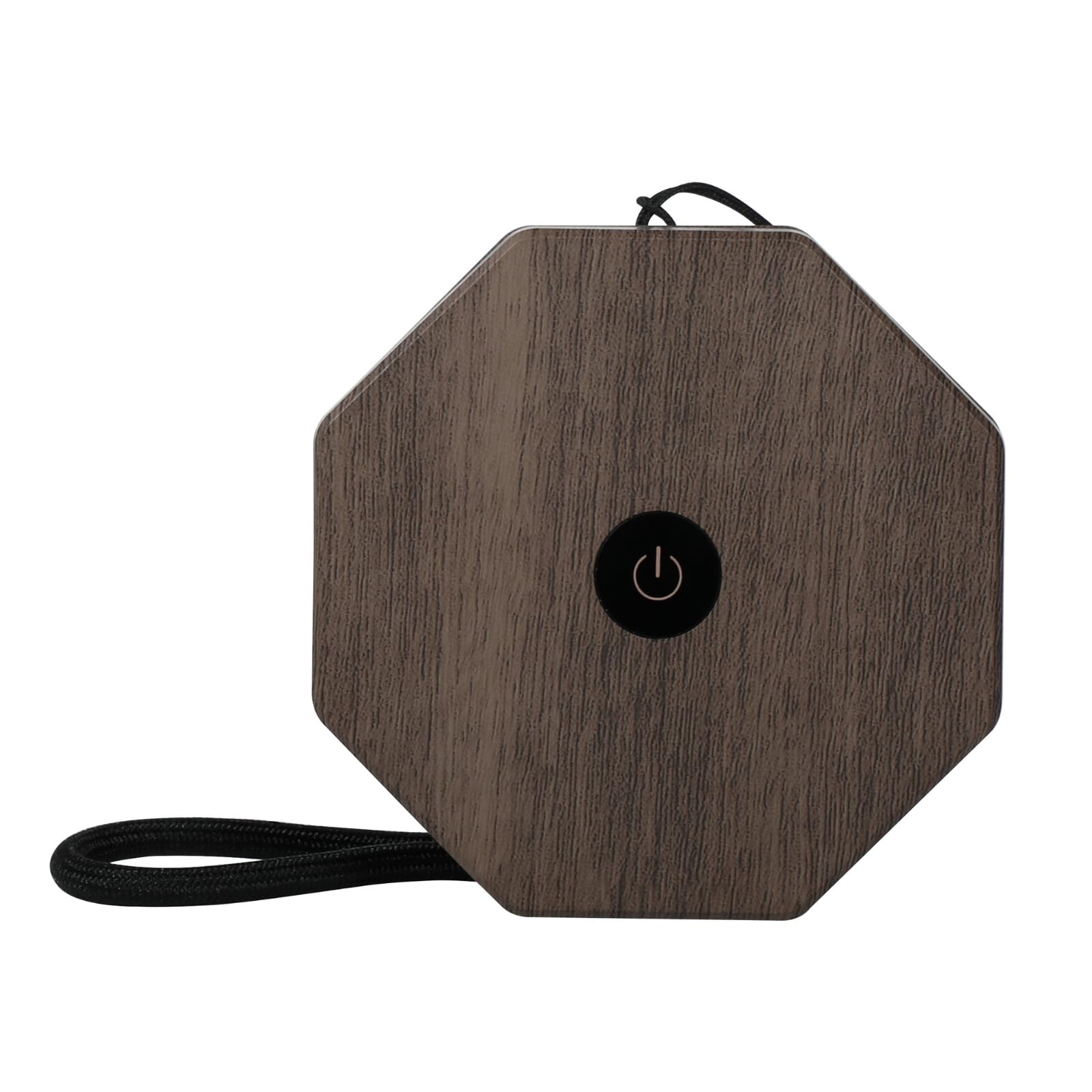 Mini Hexagon Twist Lamp – Walnut Drift Finish – Modern Wooden LED Desk & Bedside Lamp, Adjustable Warm White Light, Sculptural Ambient Lighting for Home, Office & Bedroom
