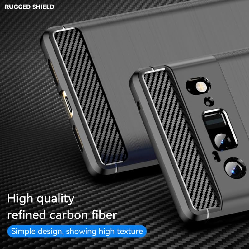 Image of Hybrid Carbon Fiber Back Case for Google Pixel 6 Pro (Black)