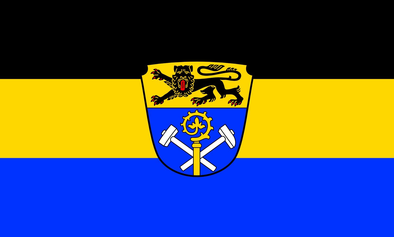 Drapeau Large Weilheim-Schongau (Kreis) pour pavoiser les bâtiments publics et jumelages
