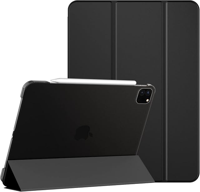JETech Case for iPad Pro 11 Inch, 2022/2021/2020 Model, Slim Stand Hard Back Shell Smart Cover with Auto Wake/Sleep (Black)