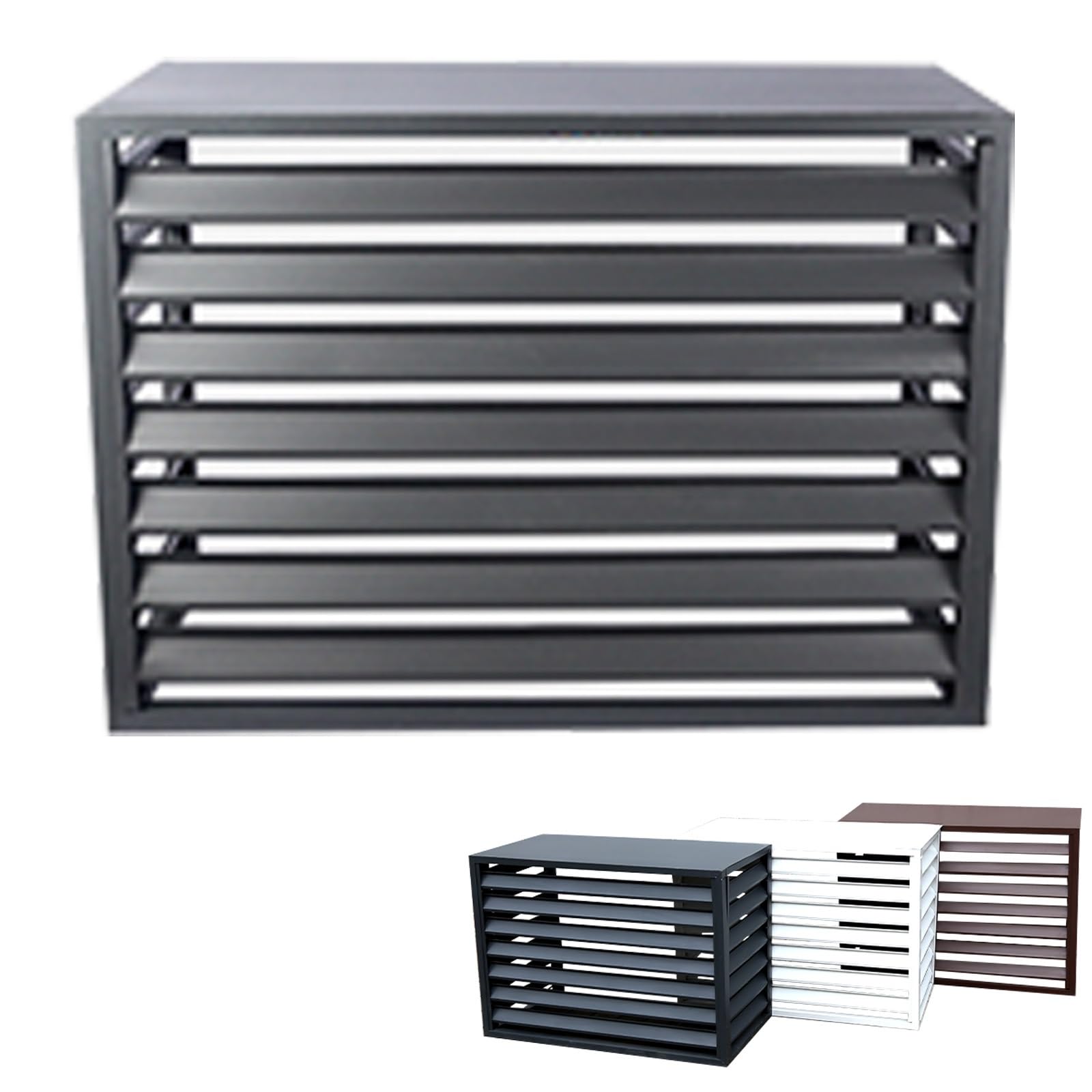 Housse de pompe à chaleur en aluminium pour préserver le calme du jardin et du balcon