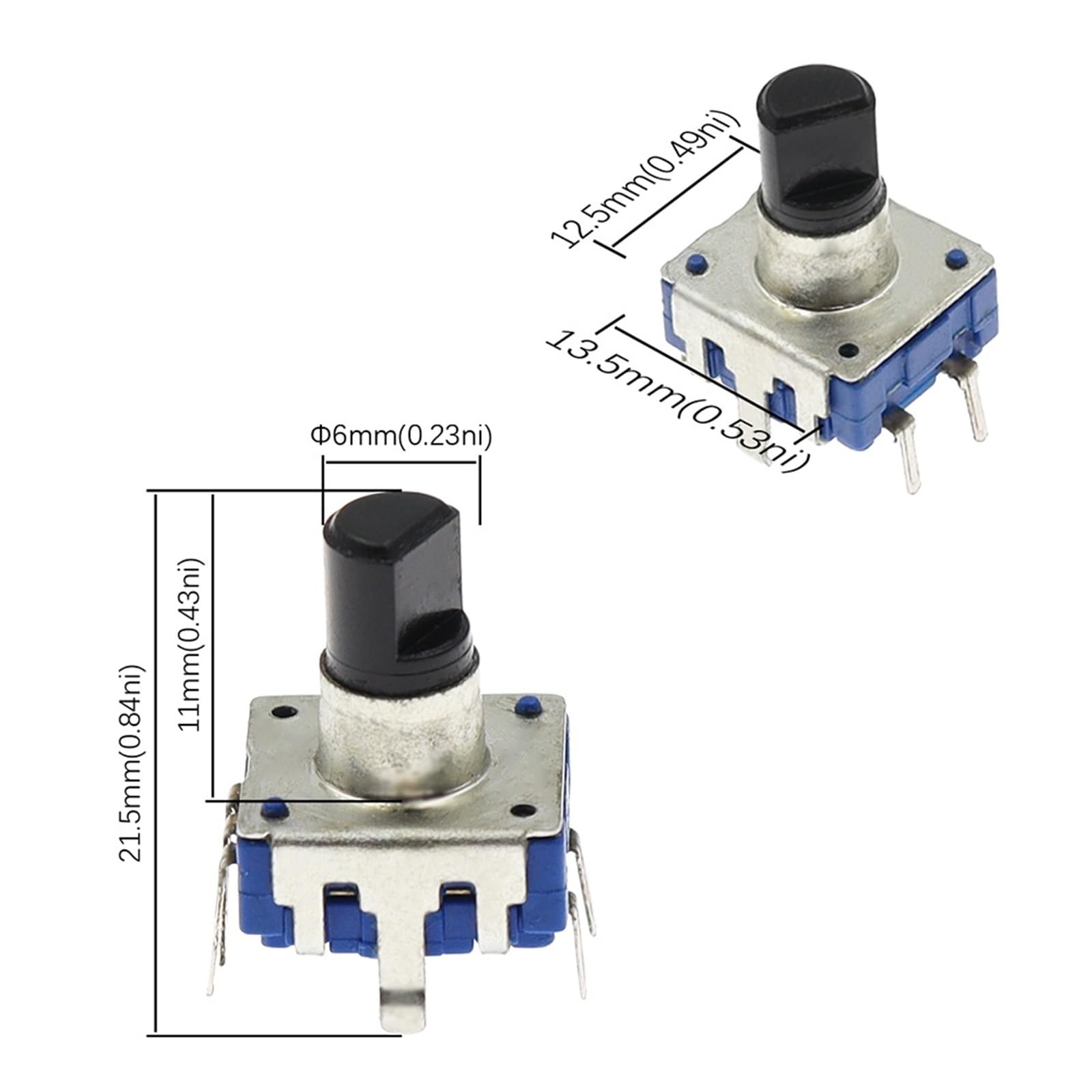 Codificador rotatorio de 360 ​​grados EC12 RE12, codificador de audio de 5 pines y 24 posiciones con interruptor de botón pulsador de 12,5 mm (10 unidades)