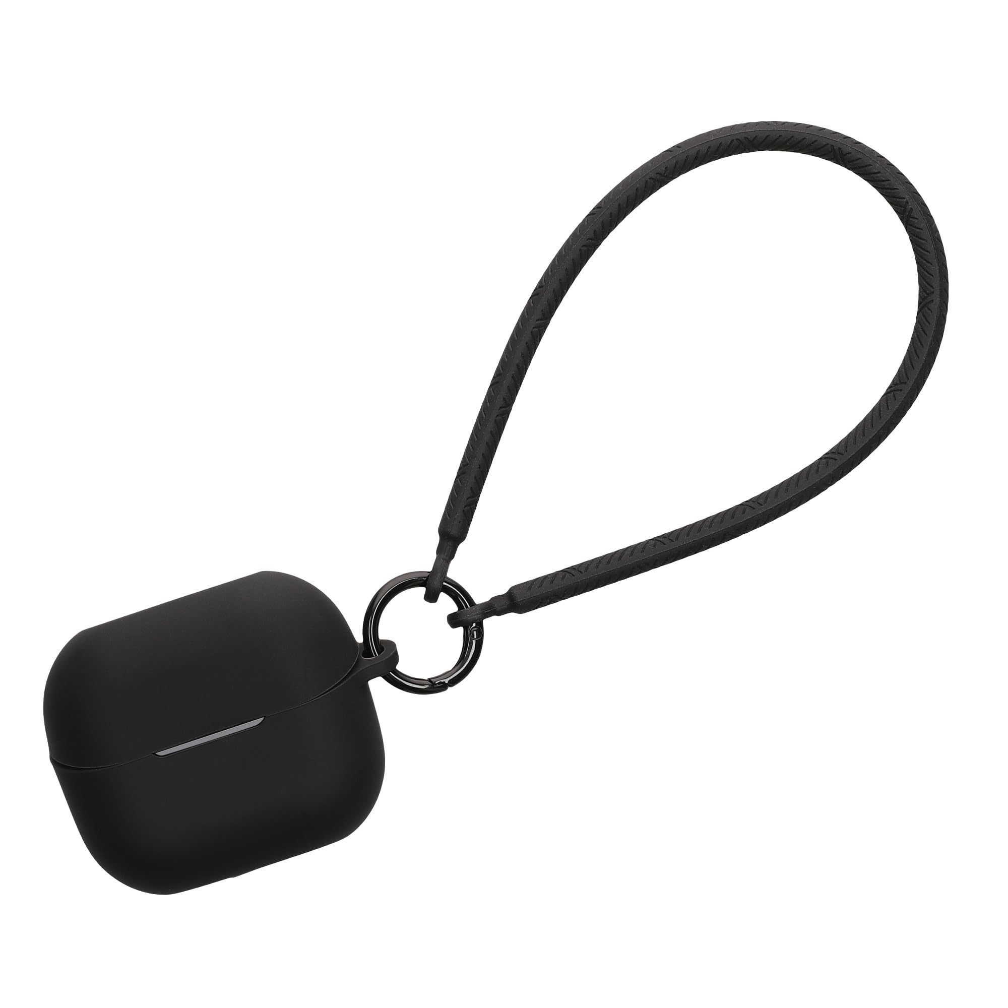 kwmobile Etui kompatybilne z Samsung Galaxy Buds 3 / Galaxy Buds 3 Pro - silikonowe etui na słuchawki z paskiem do dłoni - czarne