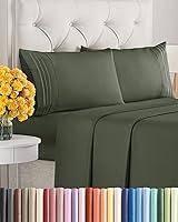 Vista 88 de Juego de sábanas de 4 piezas de tamaño matrimonial, sábanas extrasuaves, transpirables y refrescantes, sábanas duraderas de lujo para mujeres