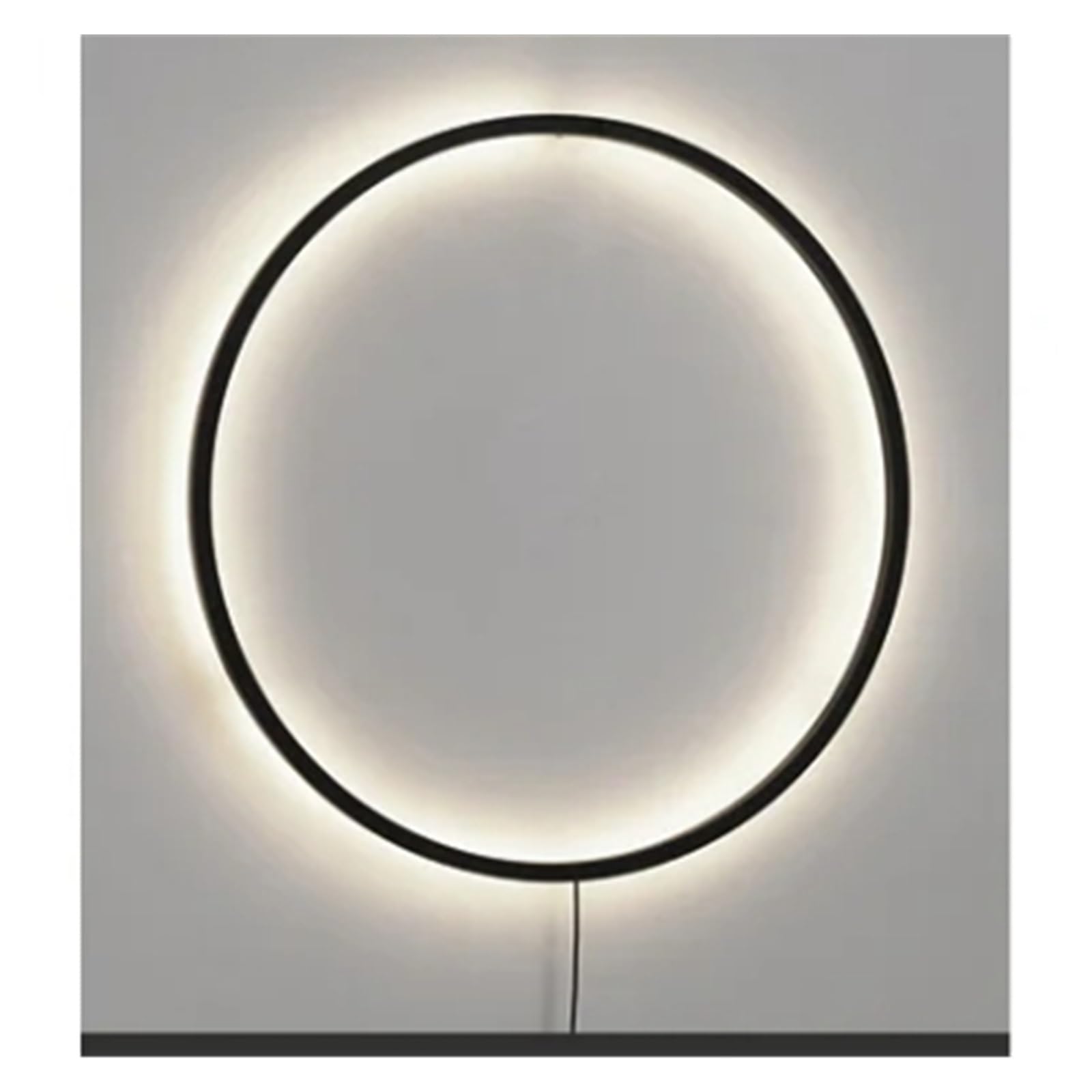 JYBNBBE Wall Sconces for Bedroom Wiring-Free Living Room Sofa Background Wall Decoration Bedroom lamp Ring Art Atmosphere Wall Light,Warm-50cm B