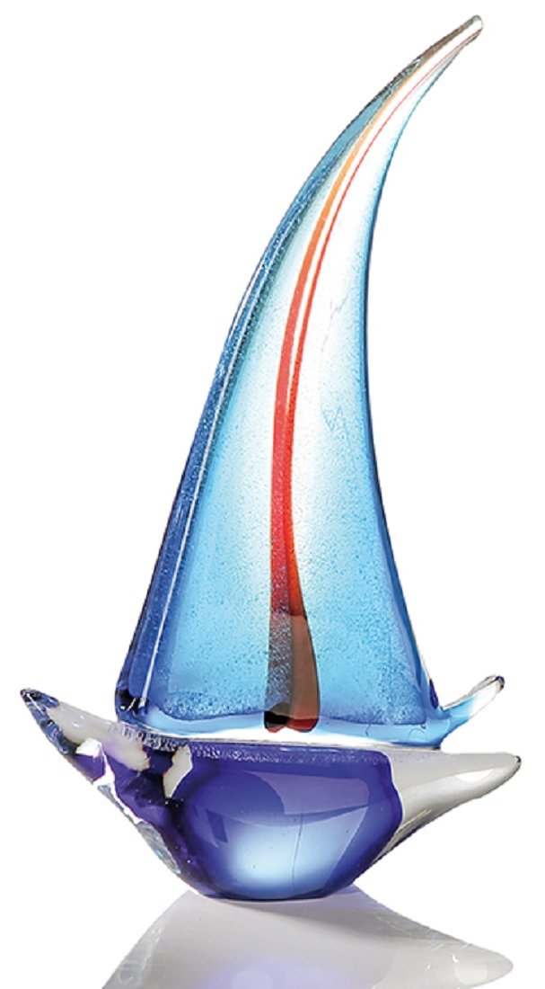 Elegante diseño de alta calidad de cristal Escultura – Velero de cristal Decoración