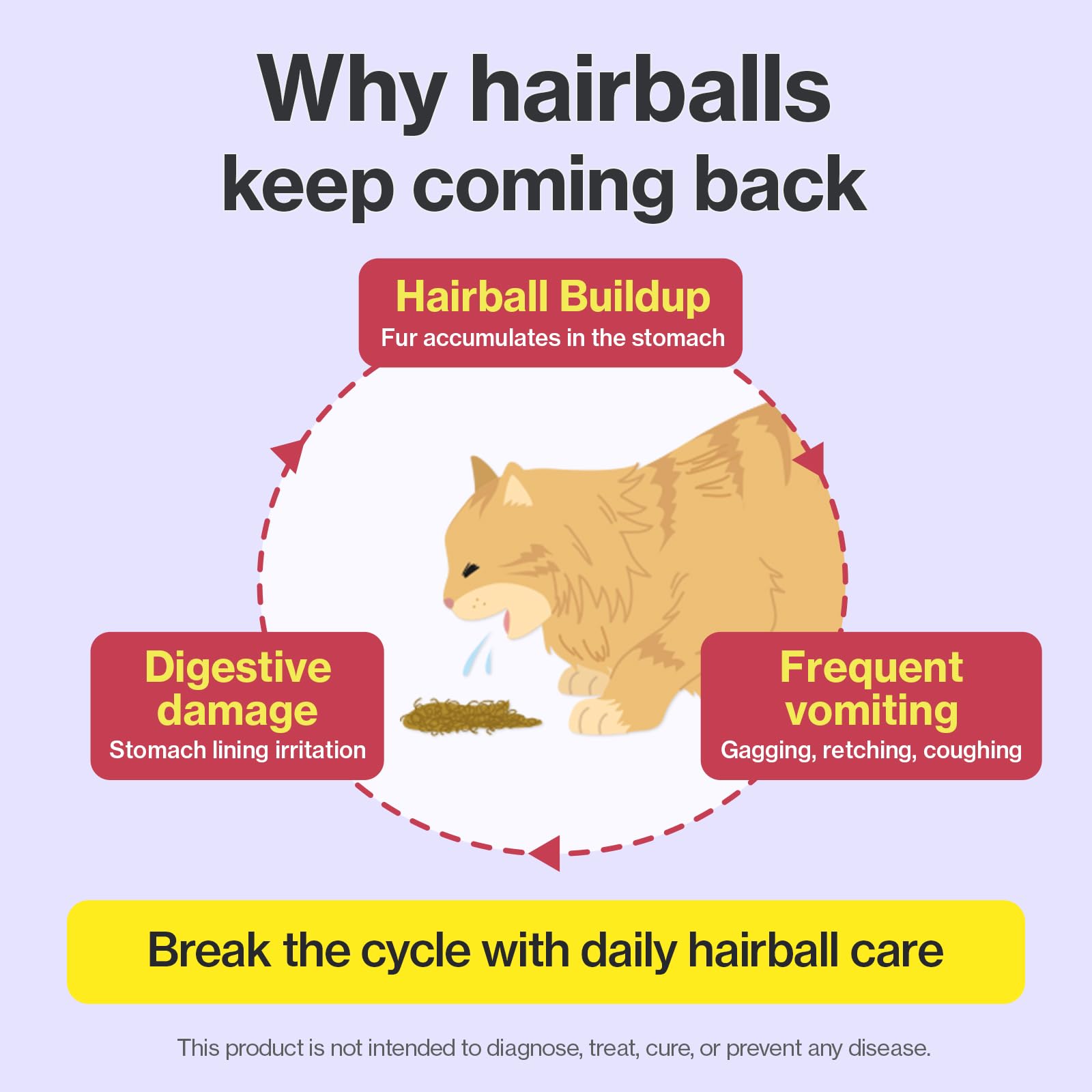 Doctor By HB Care Cat Hairball Supplement-Hairball Treatment for Cats Furball Control Relief Remedy & Digestive Support with Omega-3, Chitosan lickable Formula Individuallly Packaged (1Pack, 30 Count) - image 4