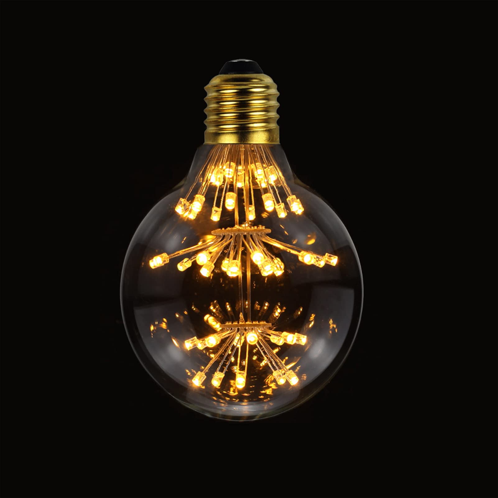 Ampoule LED Gypsophile G80, ampoule Edison style industriel américain 3 W, bouche à vis non variable, ampoule décorative à économie d'énergie jaune chaud 2300 K