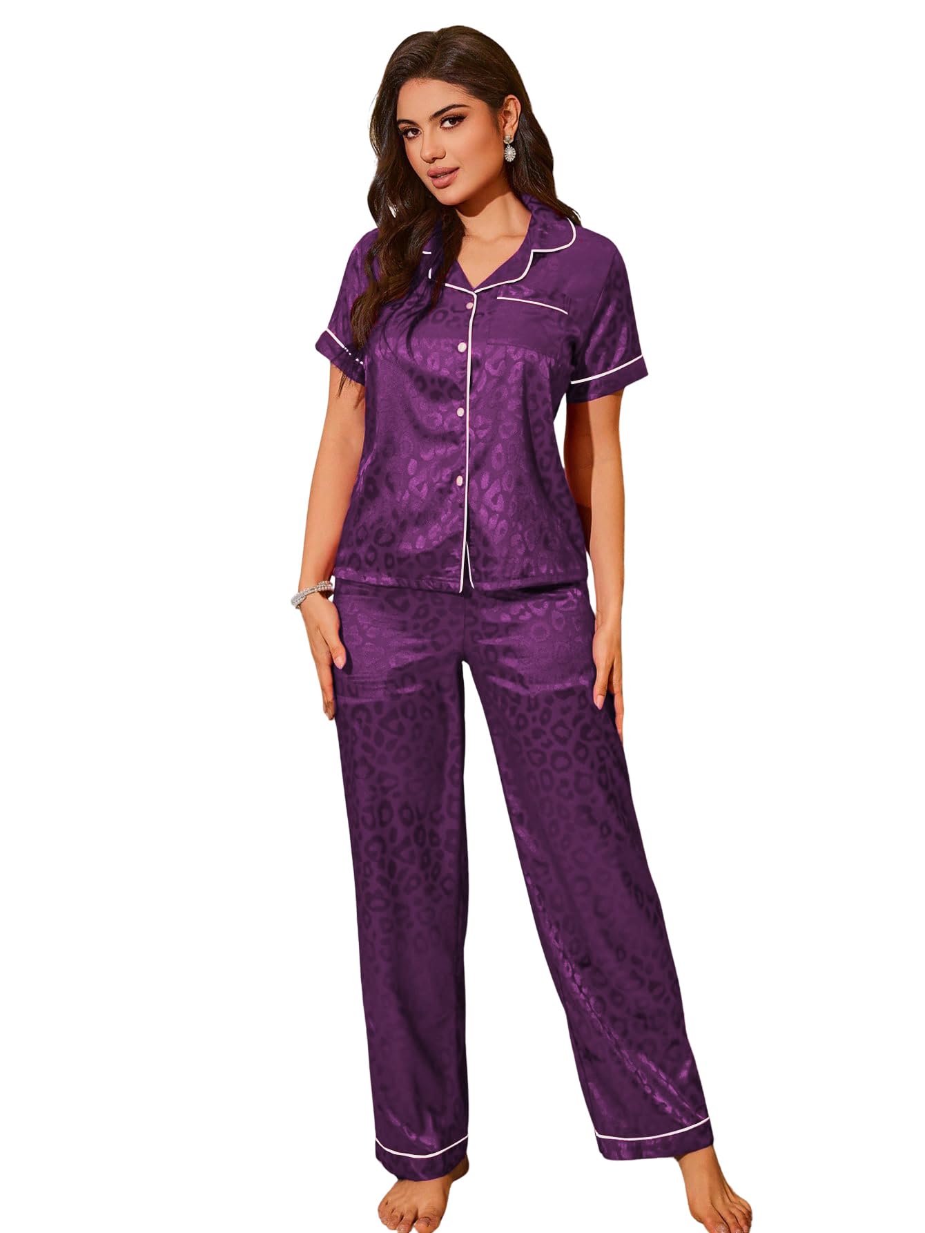 toplot Womens Night Dress || Women’s Pyjama Set with Top & Pants||Sleepwear for Women (5264)-picture-19