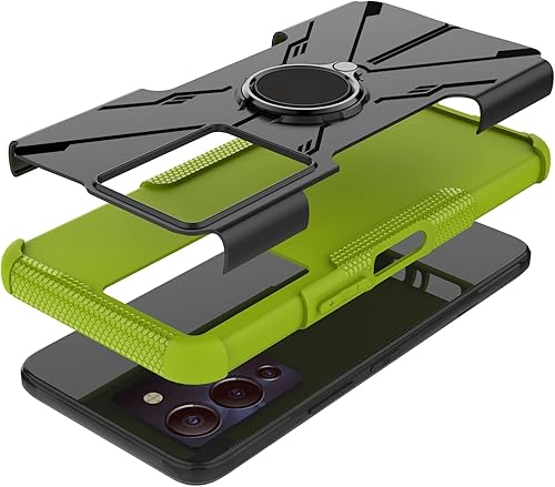 Miniatura 3 de Kukoufey Funda para Infinix Note 12 Turbo, funda giratoria de 360 con función atril de doble capa a prueba de golpes para Infinix Note 12 G96  Note