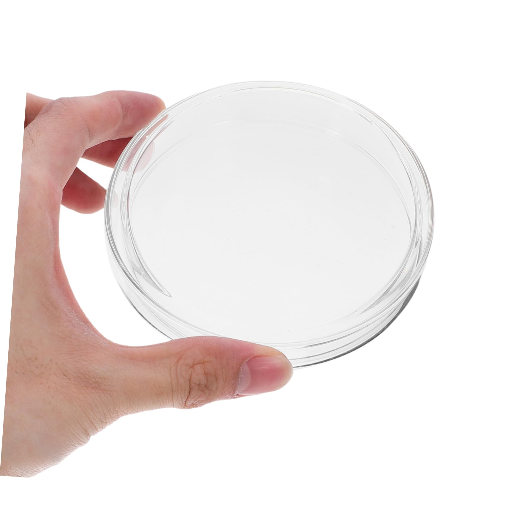 FUNOMOCYA 5pcs Cell Culture Dish Petri Dishes for Lab Teaching 90mm Round Glass Material Easy to Clean for Cell Culture Experiments