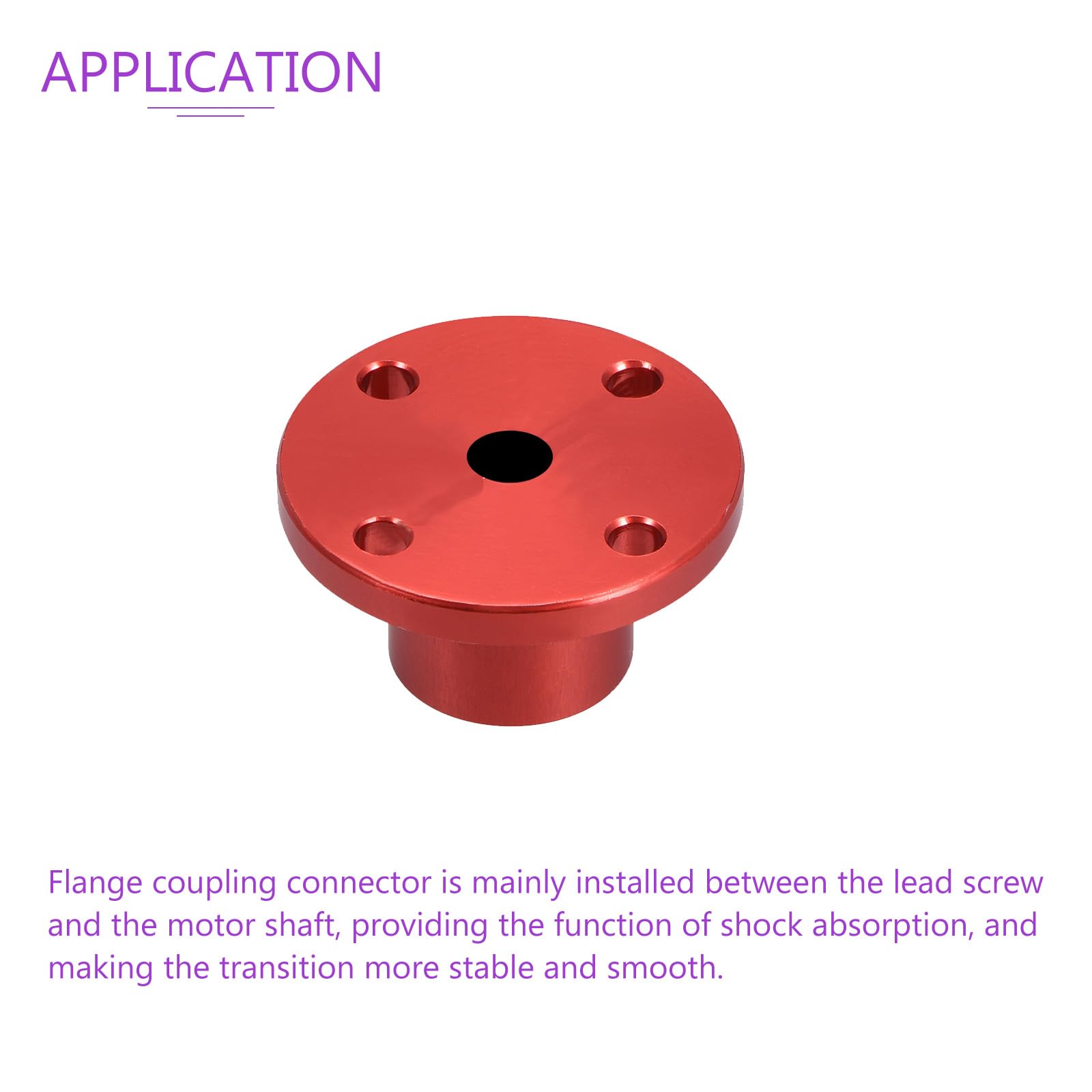 DMiotech 2 Pack 6mm Inner Dia H15xD15 Flange Coupling Connector Rigid Guide Shaft Support Coupler Shaft Coupling with Screws for DIY RC Model Motors Red - Image 4